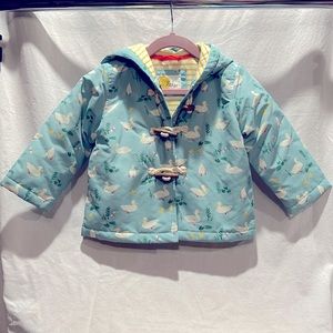 Baby Boden 12-18 month, jersey lined jacket with snap closure